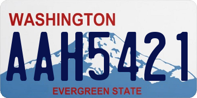 WA license plate AAH5421
