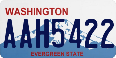WA license plate AAH5422