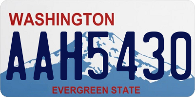 WA license plate AAH5430