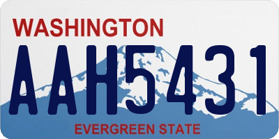 WA license plate AAH5431