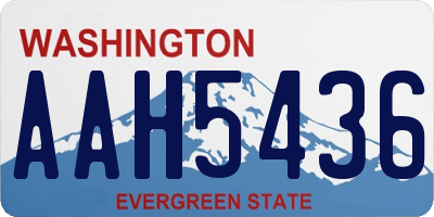 WA license plate AAH5436