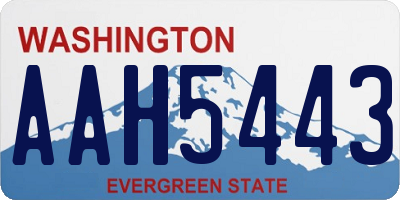 WA license plate AAH5443