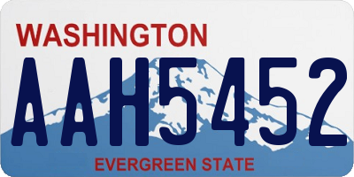 WA license plate AAH5452