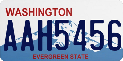 WA license plate AAH5456