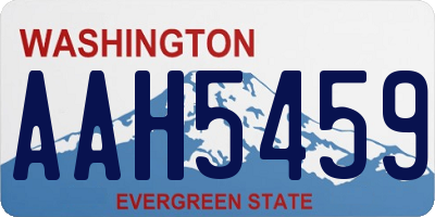 WA license plate AAH5459