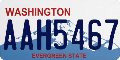 WA license plate AAH5467