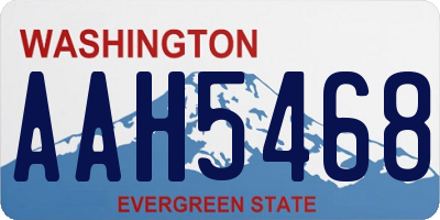 WA license plate AAH5468