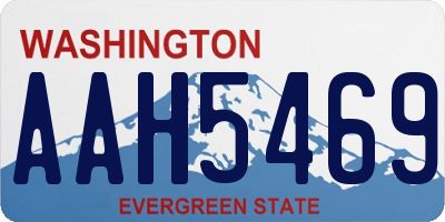 WA license plate AAH5469