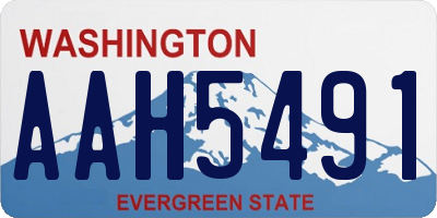 WA license plate AAH5491