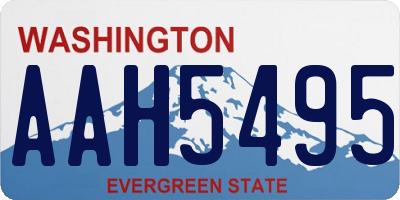 WA license plate AAH5495