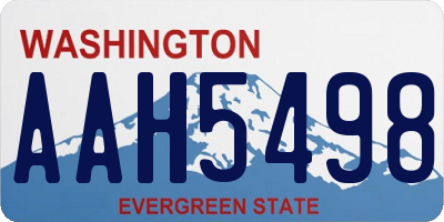 WA license plate AAH5498