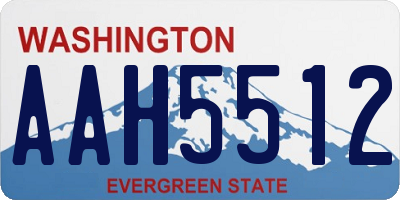 WA license plate AAH5512