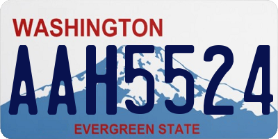 WA license plate AAH5524