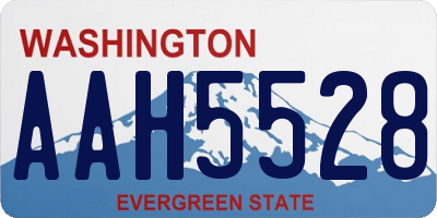 WA license plate AAH5528