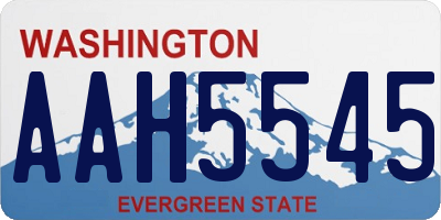 WA license plate AAH5545