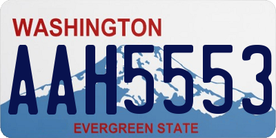 WA license plate AAH5553