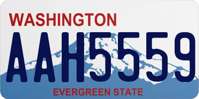 WA license plate AAH5559