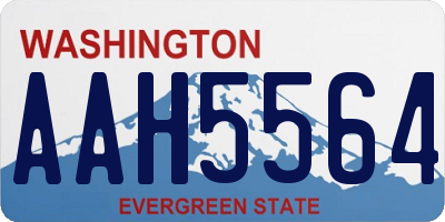 WA license plate AAH5564