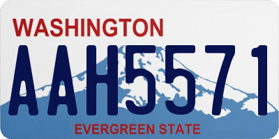 WA license plate AAH5571