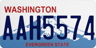 WA license plate AAH5574