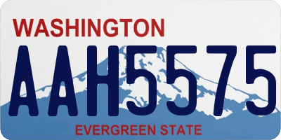 WA license plate AAH5575
