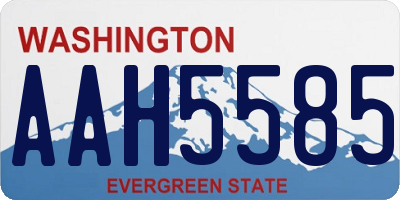 WA license plate AAH5585