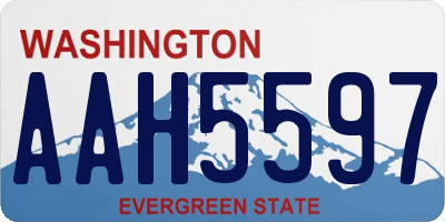 WA license plate AAH5597