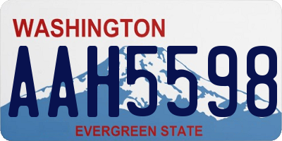 WA license plate AAH5598