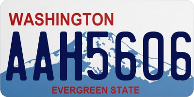 WA license plate AAH5606