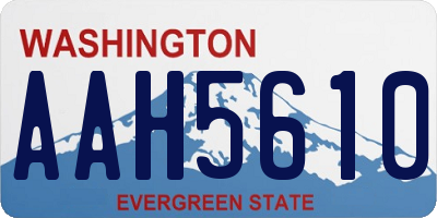 WA license plate AAH5610