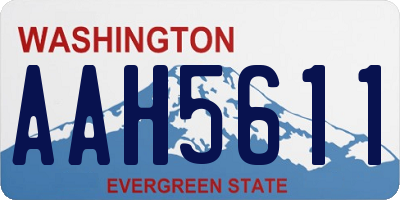 WA license plate AAH5611