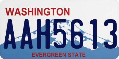 WA license plate AAH5613