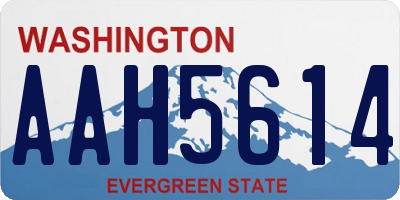 WA license plate AAH5614
