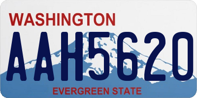 WA license plate AAH5620