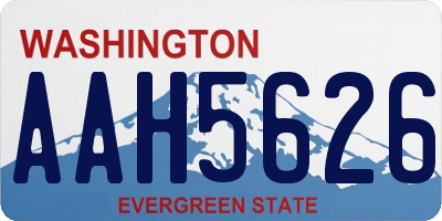 WA license plate AAH5626