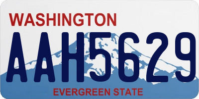 WA license plate AAH5629