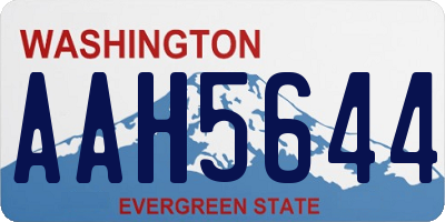 WA license plate AAH5644