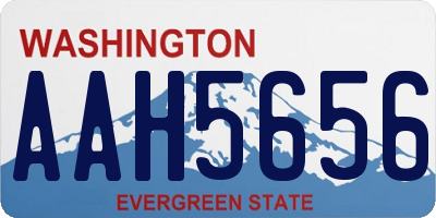 WA license plate AAH5656