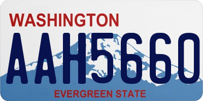 WA license plate AAH5660