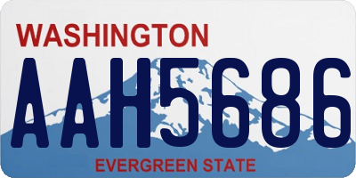 WA license plate AAH5686