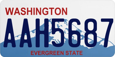 WA license plate AAH5687