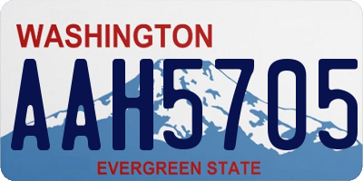 WA license plate AAH5705