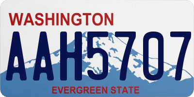 WA license plate AAH5707
