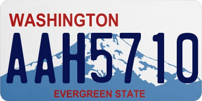 WA license plate AAH5710