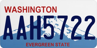 WA license plate AAH5722