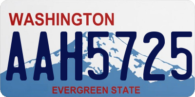WA license plate AAH5725