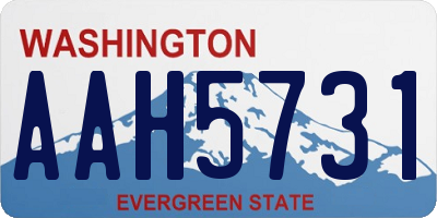WA license plate AAH5731