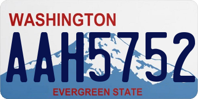 WA license plate AAH5752
