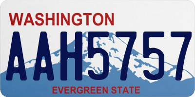 WA license plate AAH5757