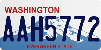 WA license plate AAH5772